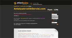 Desktop Screenshot of antalyaarcelikservisi.com